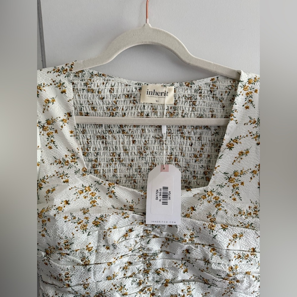 Inherit Clothing Company Floral MIDI Dress Spring Easter - Picture 2 of 4